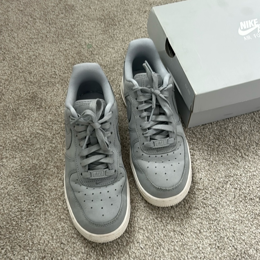 Grey Nike Air Force ones